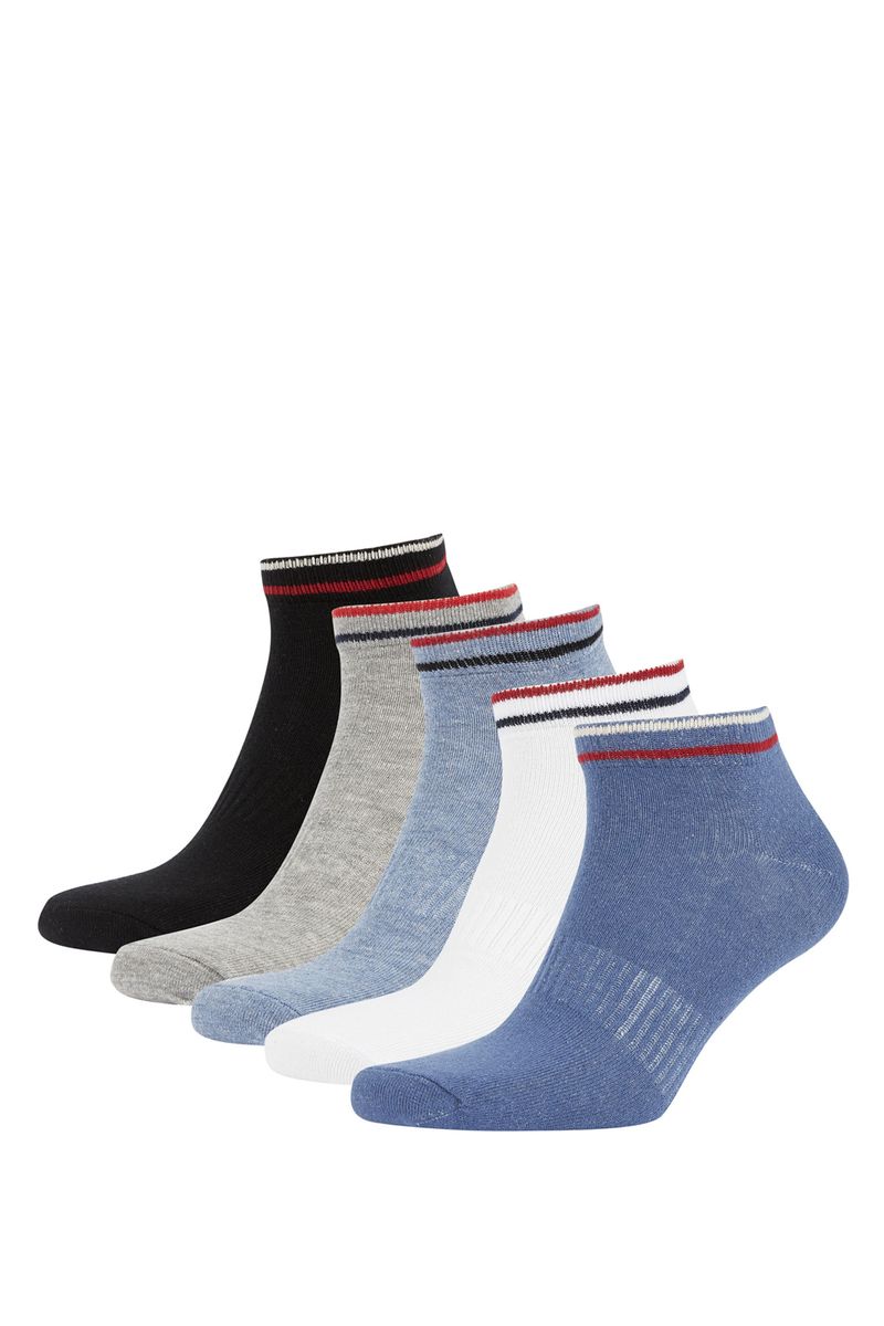 5 Piece Man Casual Low Cut Socks - Karma