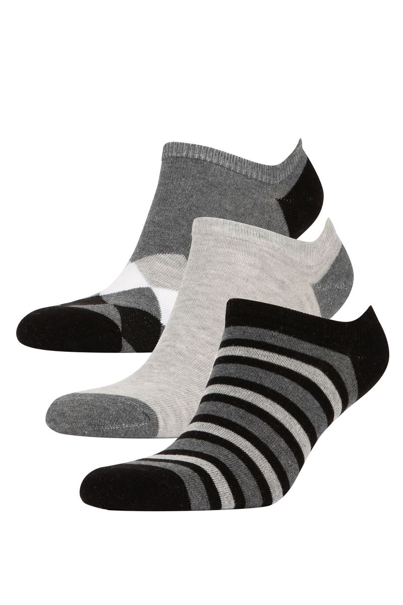 3 Piece Man Casual Step Low Cut Socks - Karma
