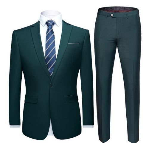 Executive Men's Slim Fit Suit - Dark Green