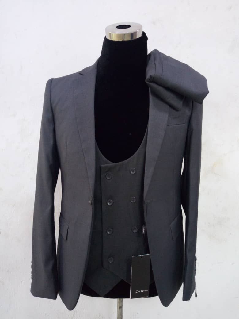 Elegant Men's Slim Fit  Suit - Gray