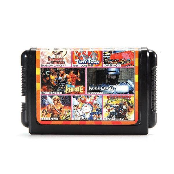 8 In 1 16 Bit Game Classic TV Game For SEGA MD2 Game Console KE811 Combination Black Card