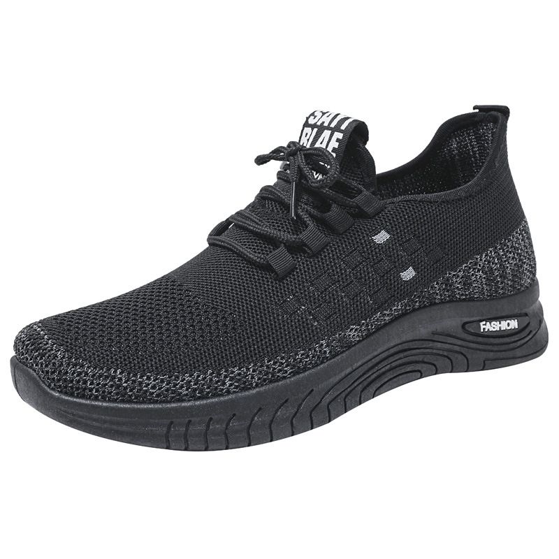 D06 Men Flying Knitting  Shoes Lace Up Sports Casual Shoes
