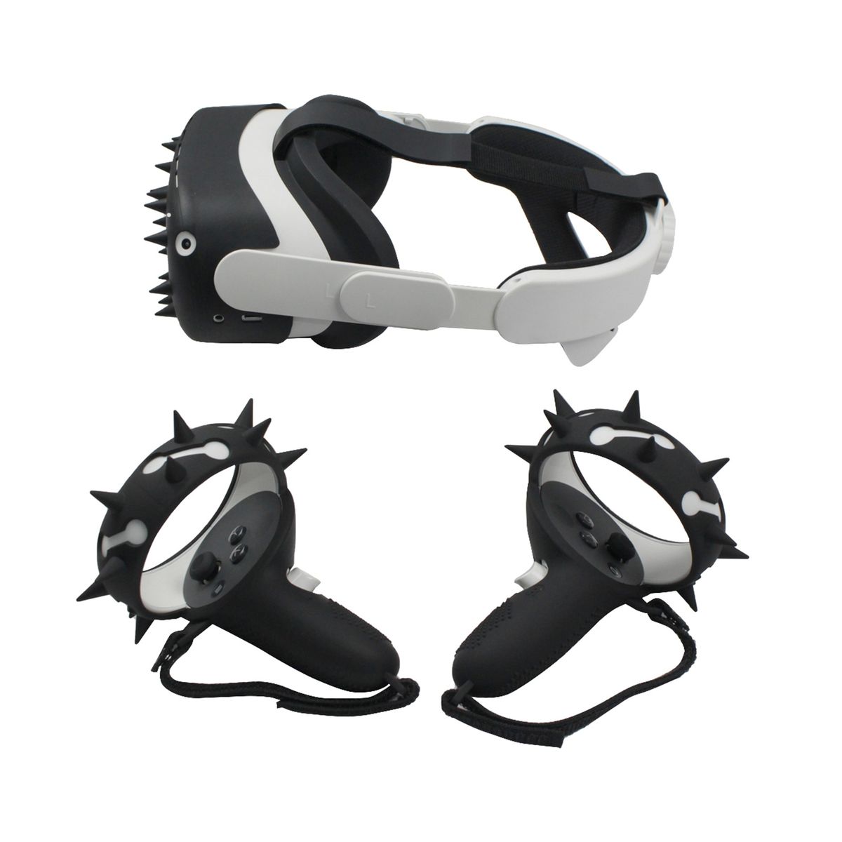 Soft Touch Controller Grip Cover For Oculus Quest 2 Accessories  Black