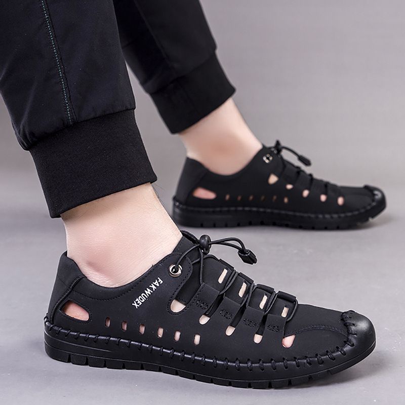 Men's Sandals Low Top Sports Casual Shoes Breathable Black