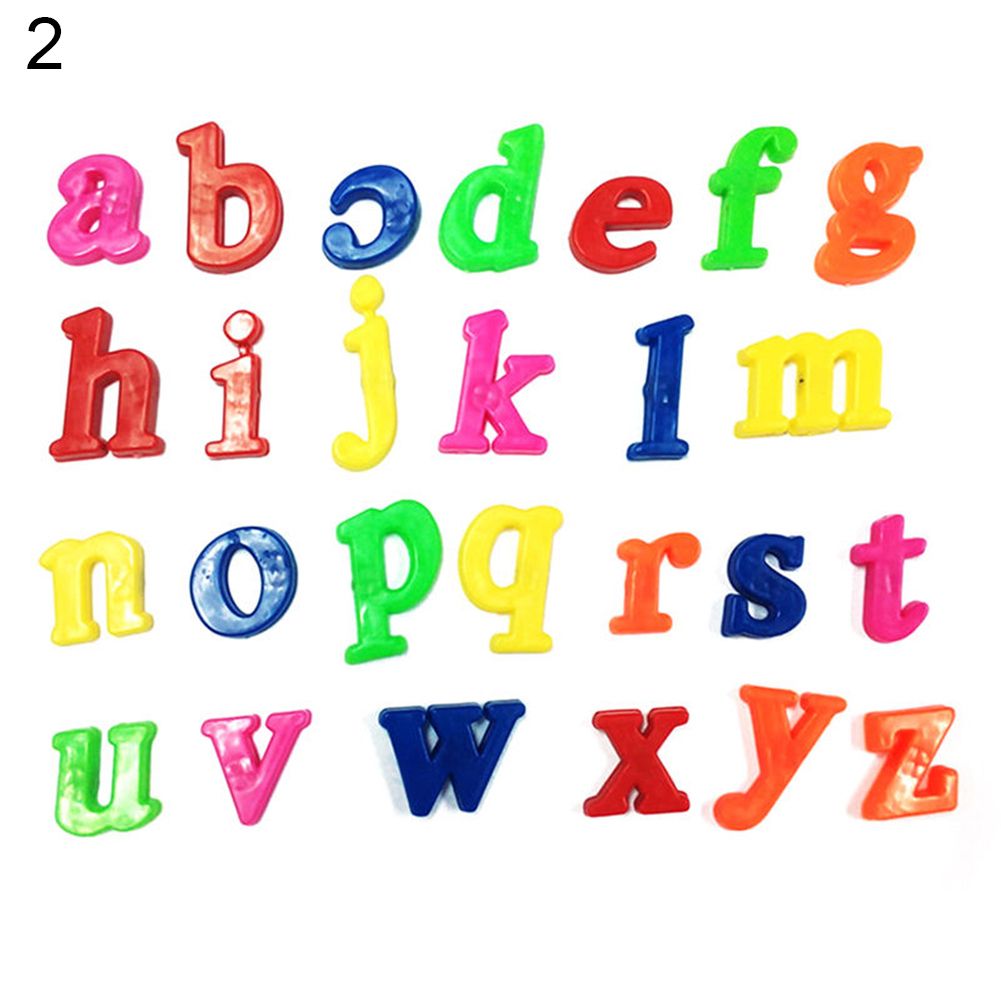 26Pcs Lower/Upper Case Alphabet Letters Number Fridge-