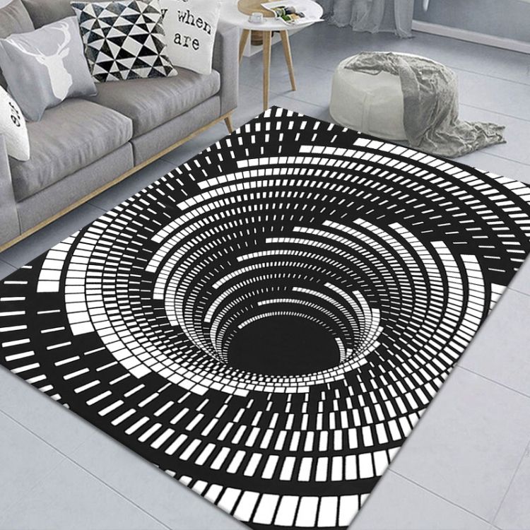 3D Geometric Stereo Vision Living Room Carpet 50x80cm