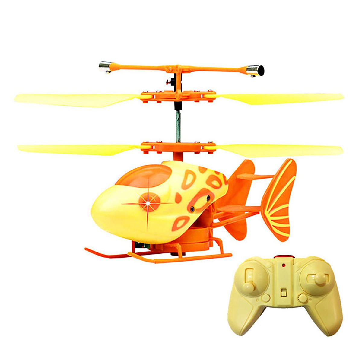 2.4G 2CH Mini RC Infrared Induction Helicopter Light-Yellow