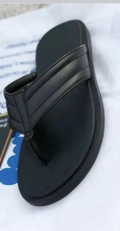 All Black Covered Slip-on Pam Slippers- With