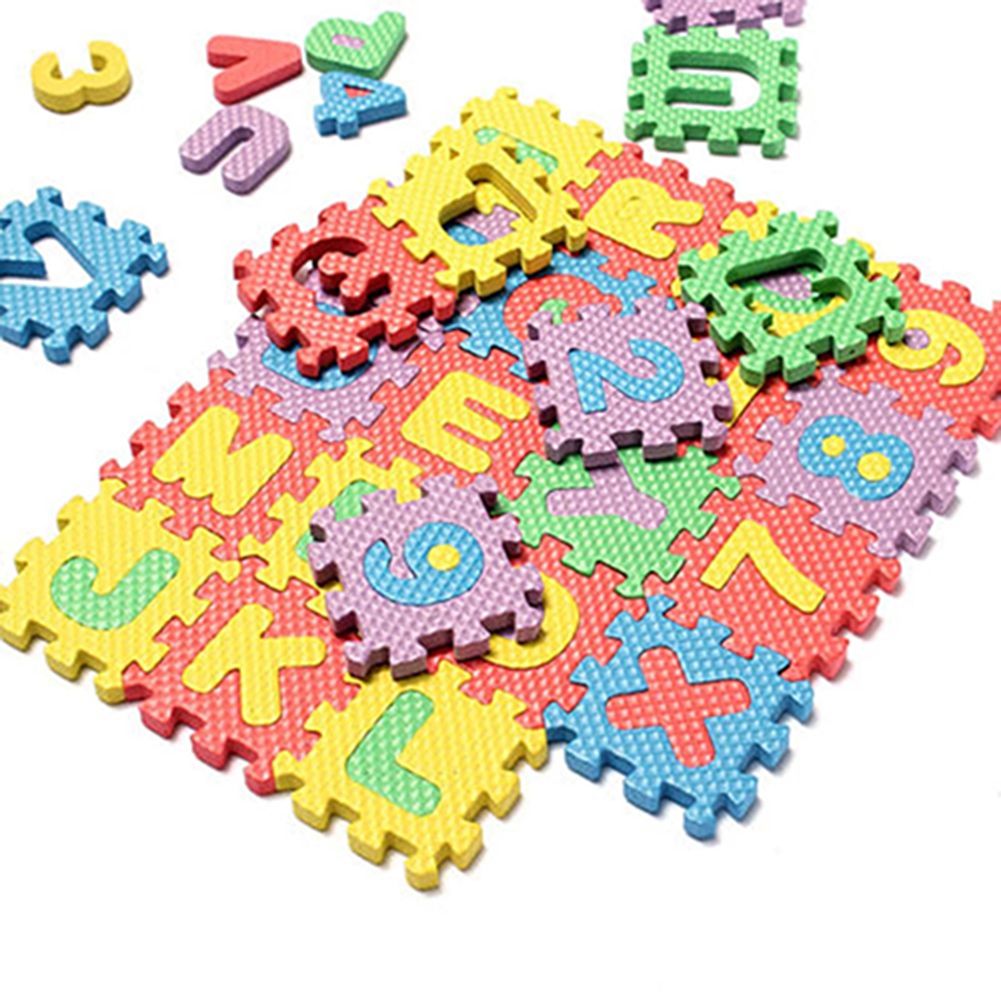 36 Pcs/Set Child Kids Novelty Alphabet Number EVA Puzzle-
