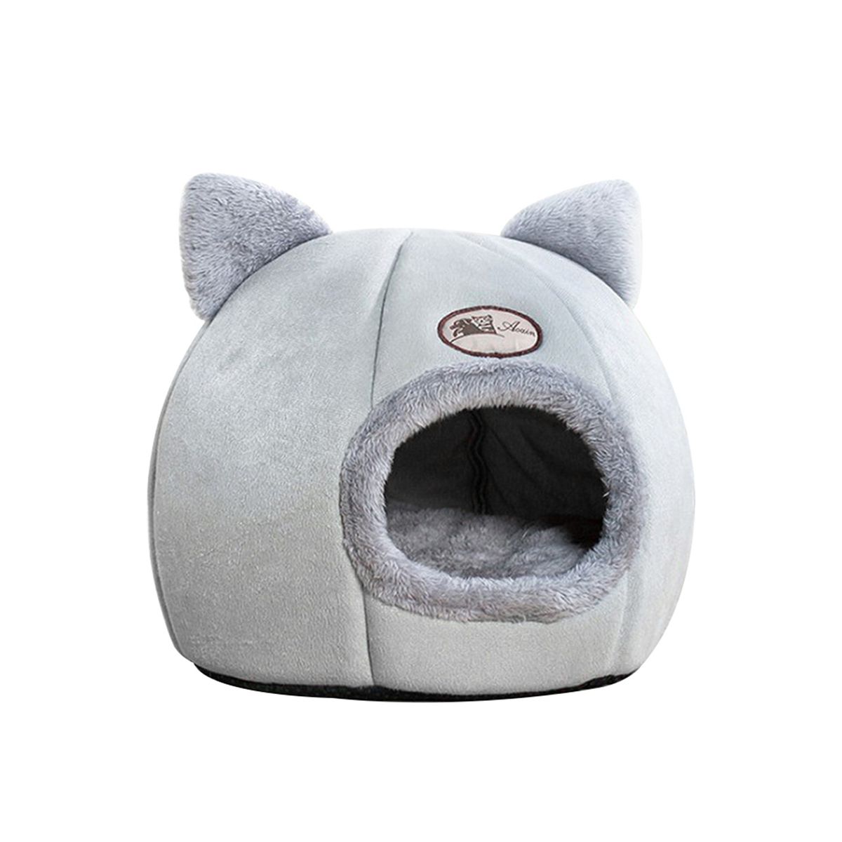 Pet Tent Cave Bed For Cats/Small Dogs Velvet Self-Warming