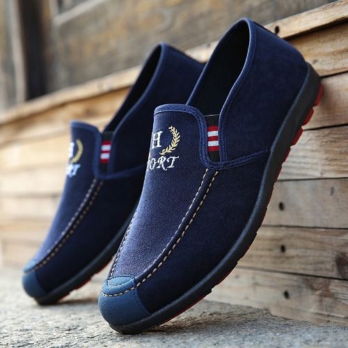 Suede Slip-on Walkabout Sports Shoes - Blue
