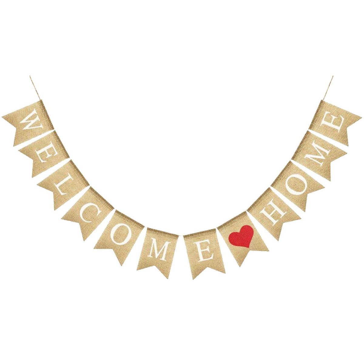Welcome Home Banner Burlap Sign Party Buntings