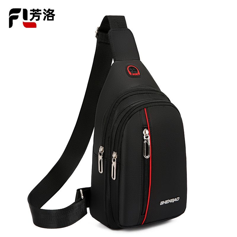 3 Layers Canvas Crossbody Chest / Shoulder Bag