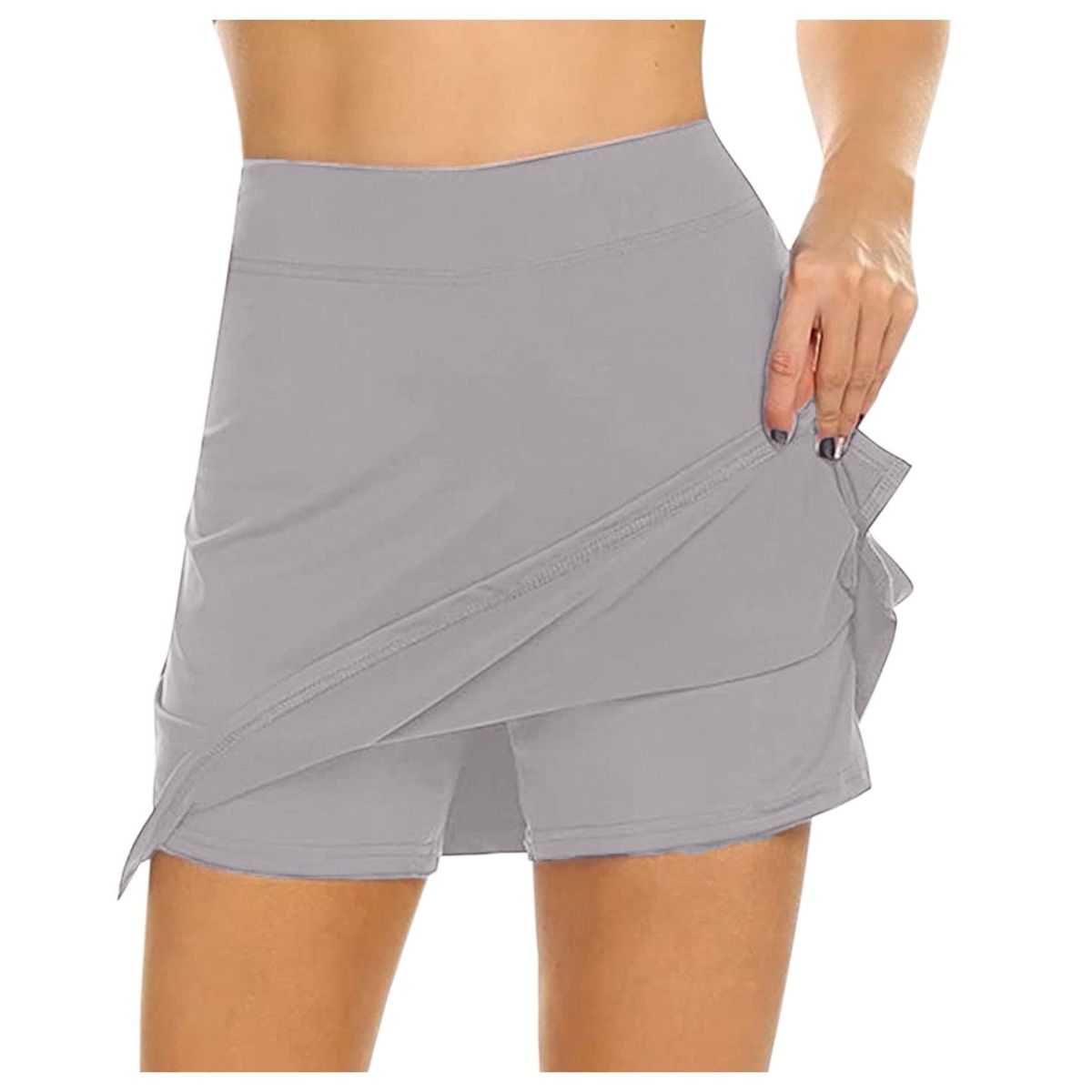 2021 Summer Skirt Short Pants Women Active Performance Shorts Lightweight Skirt For Running Tennis Golf Sport Side Split Шорты