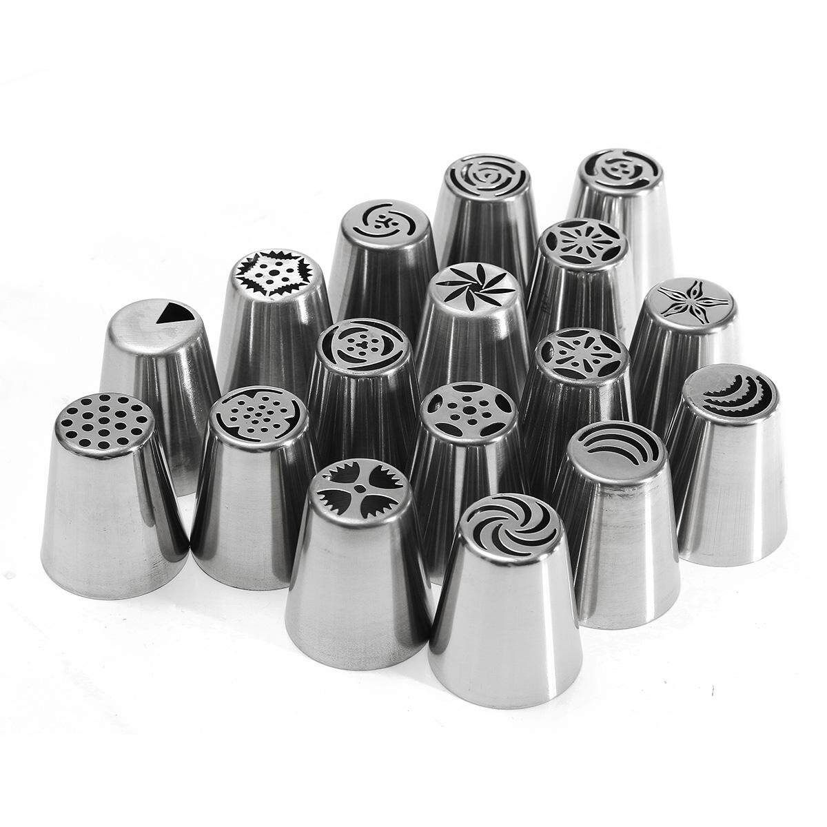 17pcs/set Cake Icing Piping Nozzle Tips Cupcake Fondant Craft Pastry Decorating