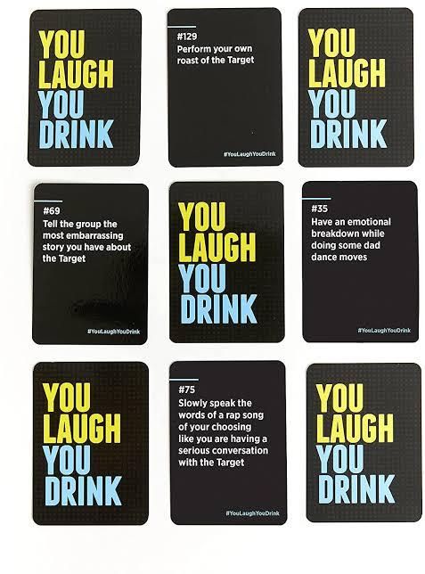You Laugh, You Drink Complete Adult Parties Card Game