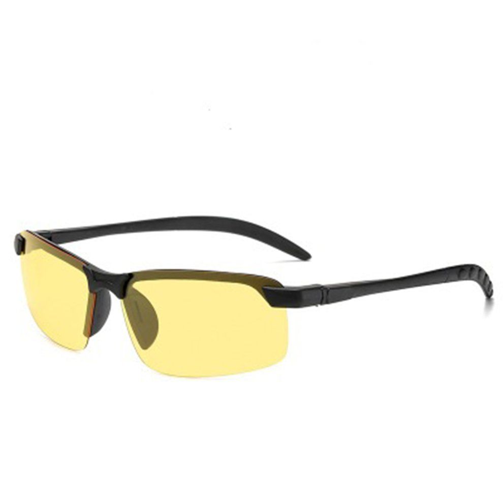 Smart Polarized Sungl Es Men's Aluminum Magnesium Square Sungl Es-black-black Flame,Night Vision（no）