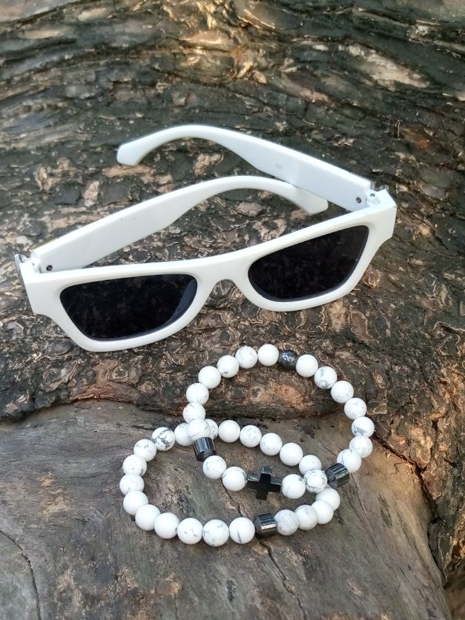 White SunShade And Bracelet Fashion For Men