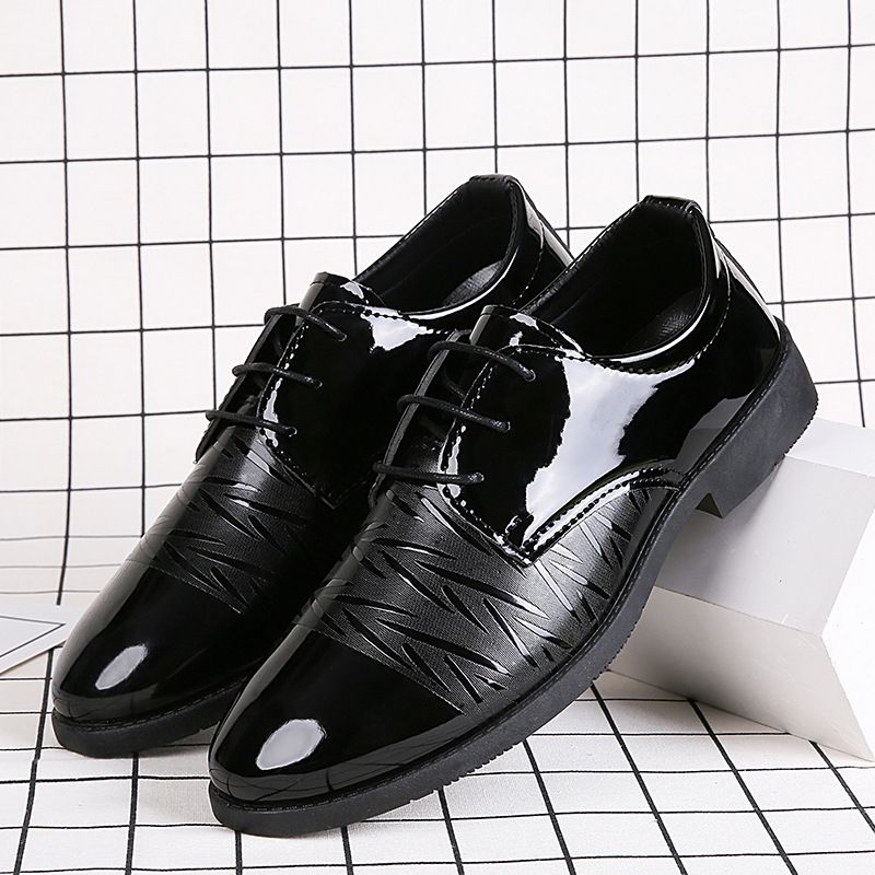 Cooperate Business Men's Leather Casual Shoes - Black