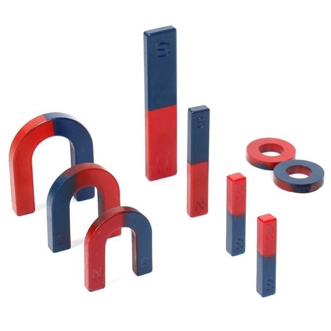 9Pcs Kid U/Bar/Ring Physics Science Experiment Magnet-