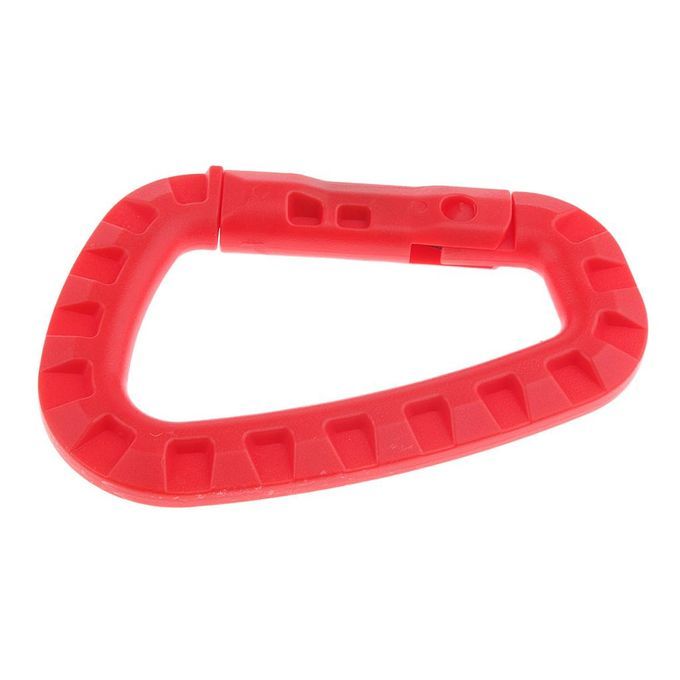 5Pcs Outdoor Camping D-Ring Molle Webbing Plastic Backpack Red
