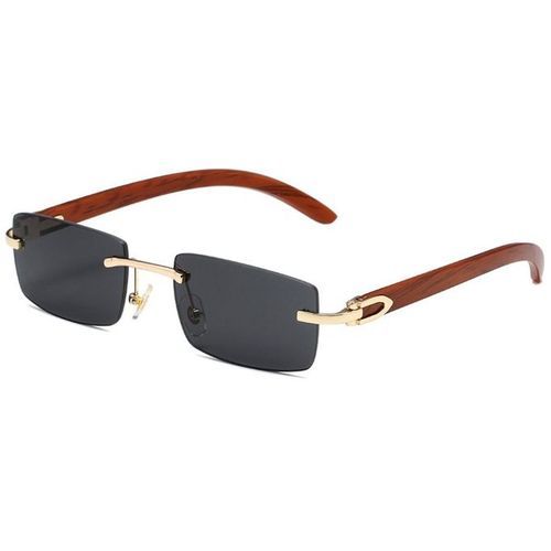 Men's Clear Rimless Sunshade Glasses