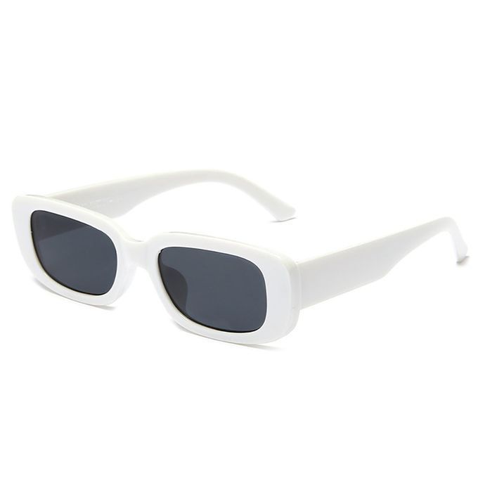 Portable Square Sungl Es Travel Re Tangle Small Vintage Retro Sungl Es-white Frame Black Gray Slices-144*145*40mm