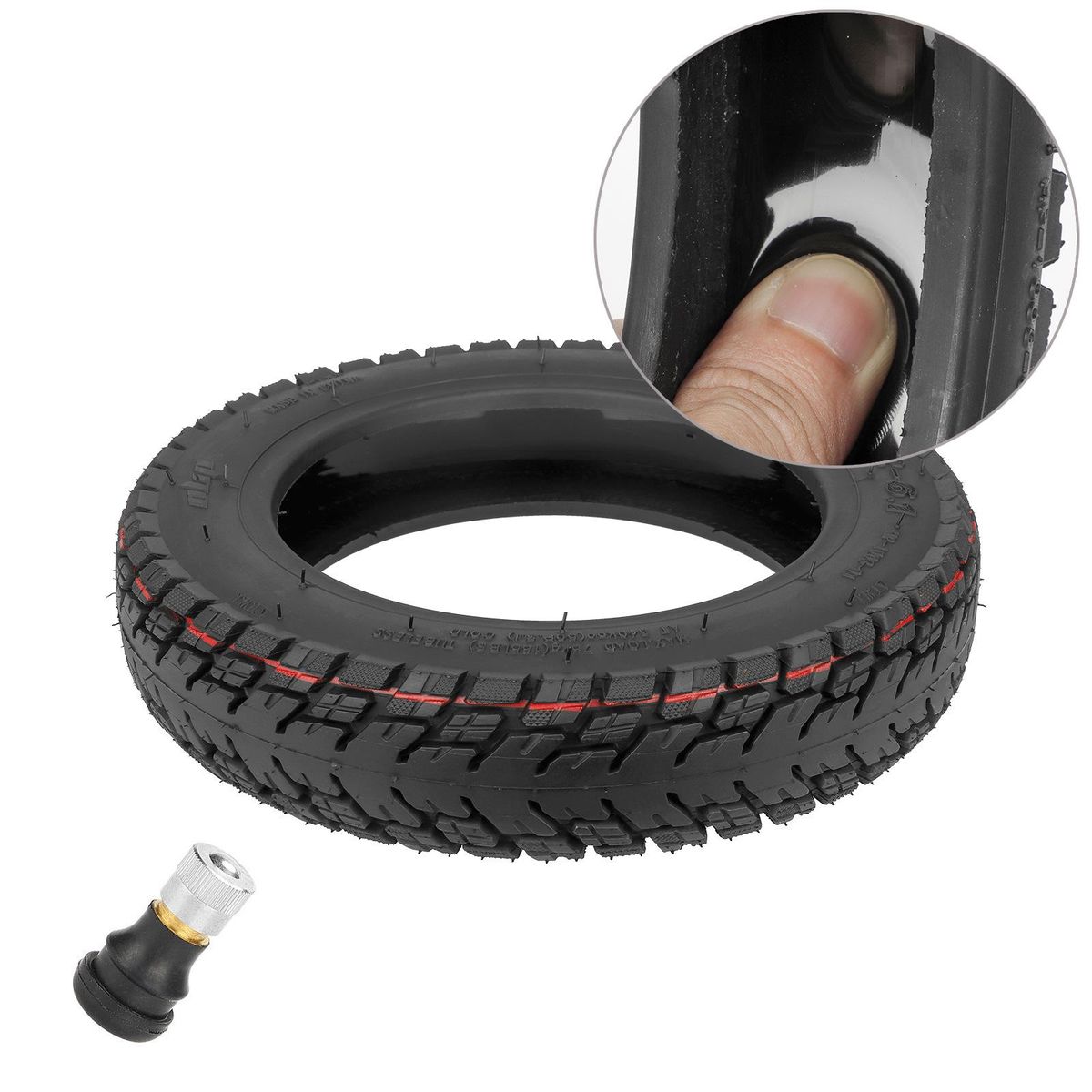 10in Trackslip Scooter Tire Self-Healing Scootor Tubeless Tires Thickened Scootor Replacement Tyre Tires for M365/Pro/Pro2/1S Self Repairing Scooter Tire