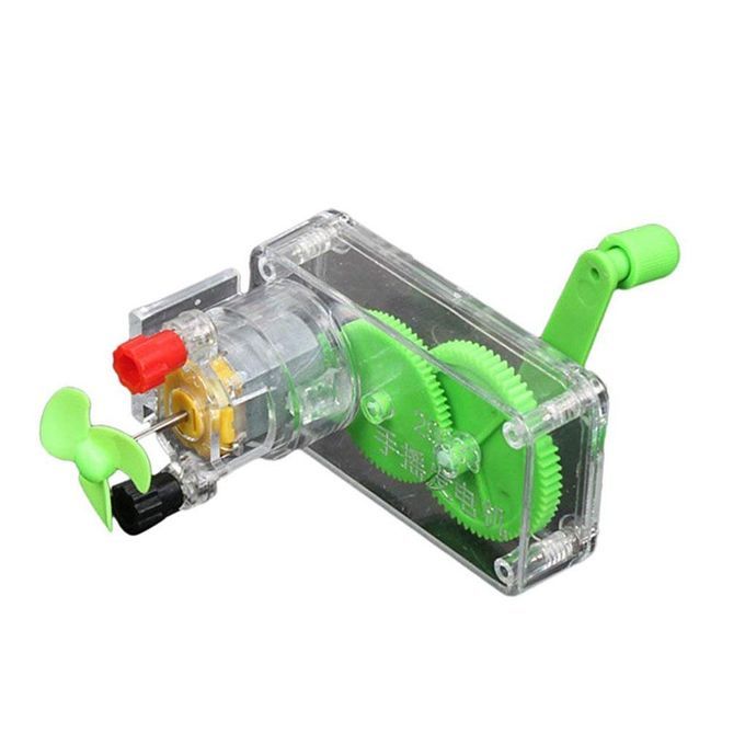DIY Hand Crank DC Generator Model Fan Kit Science-