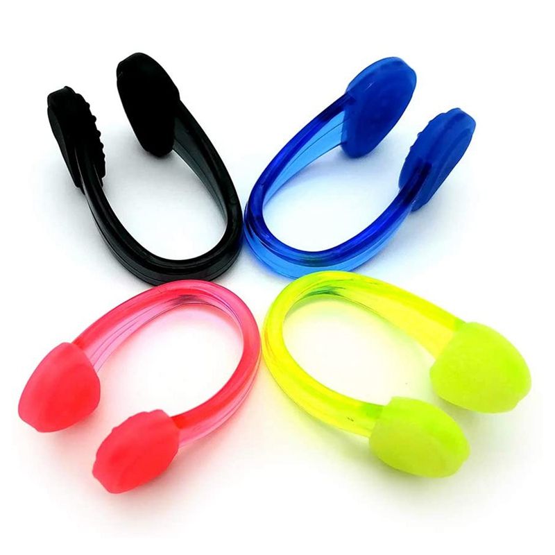 Silicone Waterproof Swimming Nose Clips For Adults Set Of