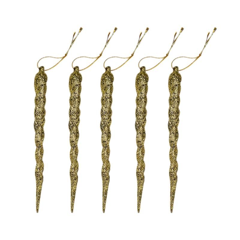 5 Pcs Xmas Tree Hanging Ornament Icicle Prop New Year Party,
