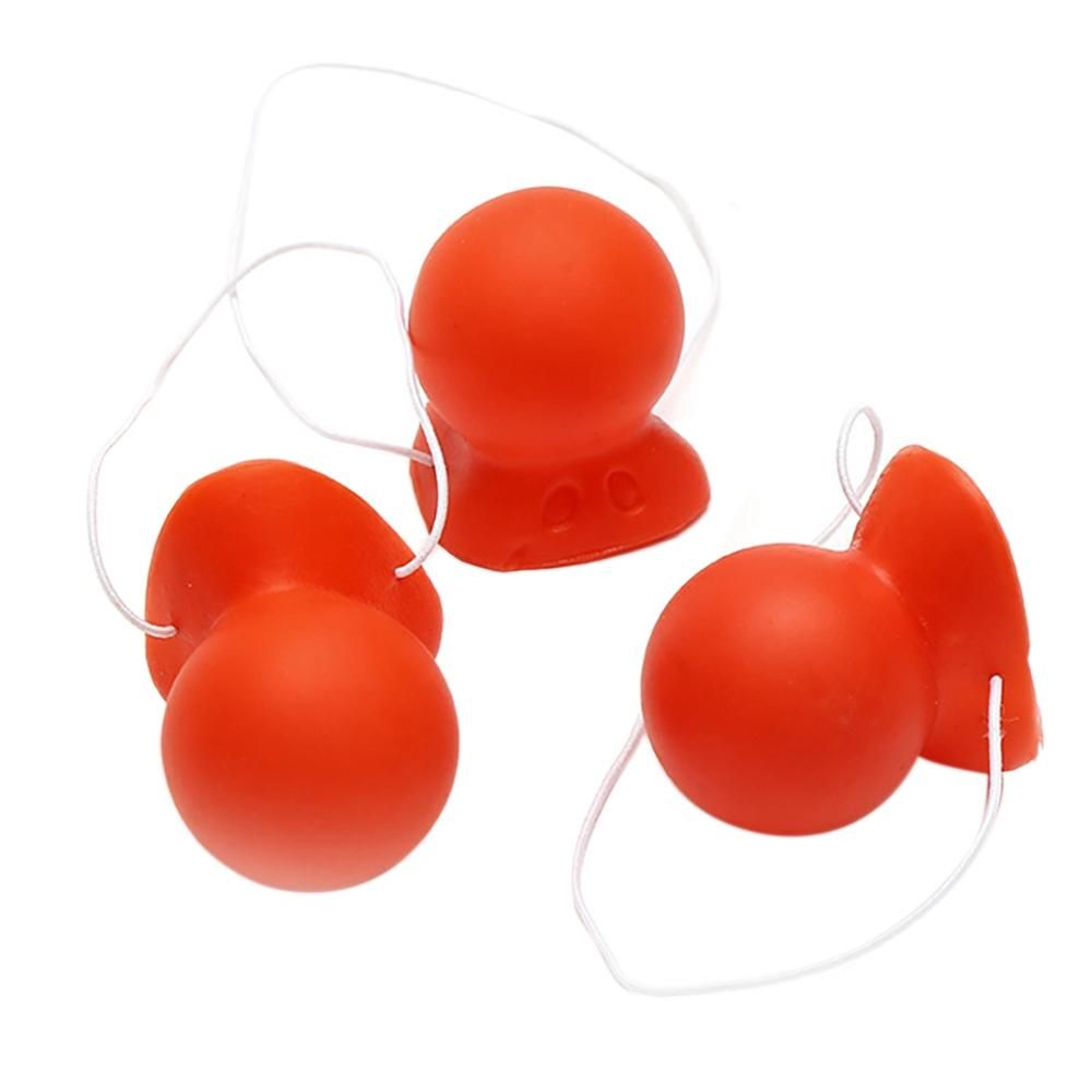 3Pcs Red Clown Nose Honking Squeaking Clown Nose with Elastic Rope for Adults Cosplay Costume Accessories