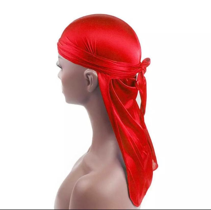 Red Pirate Durag  Bonnet For Men And Women