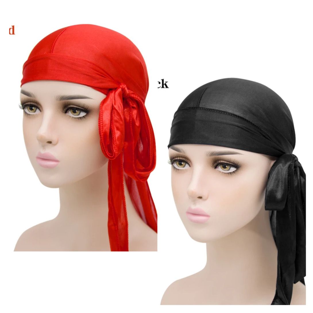 2 IN 1  Extra Long Durag Silk Durag -unisex Durag
