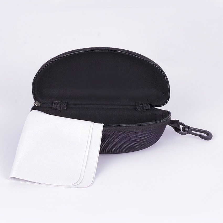 Zipper Sunglasses Box Eyeglasses Case Hard Case Box + Free Cloth Eyeglass Case