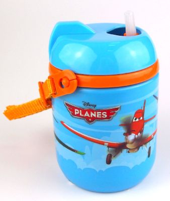 Children's Water Cup Leak-proof Straw Bottle- Plane Cup