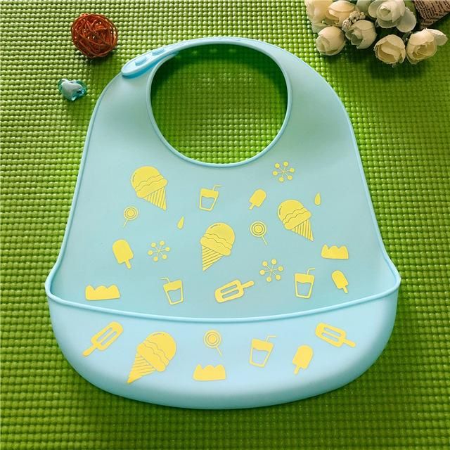 4PCS Crown Silicone Baby Bibs Waterproof Bibs
