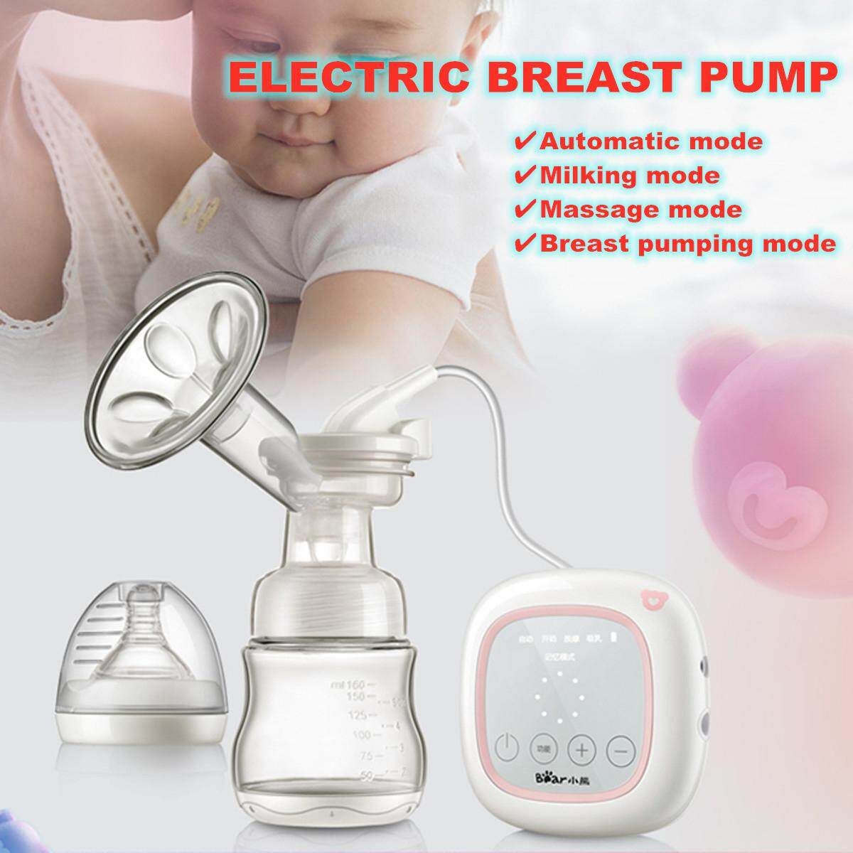BPA Free Electric Pump Single Breastpump Baby Bottle Moms Milk Extractor