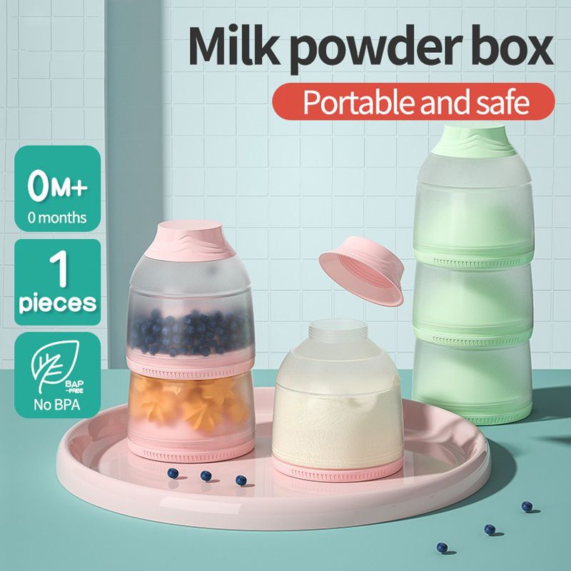 3 Layer Portable Milk Powder Formula Dispenser Storage Box