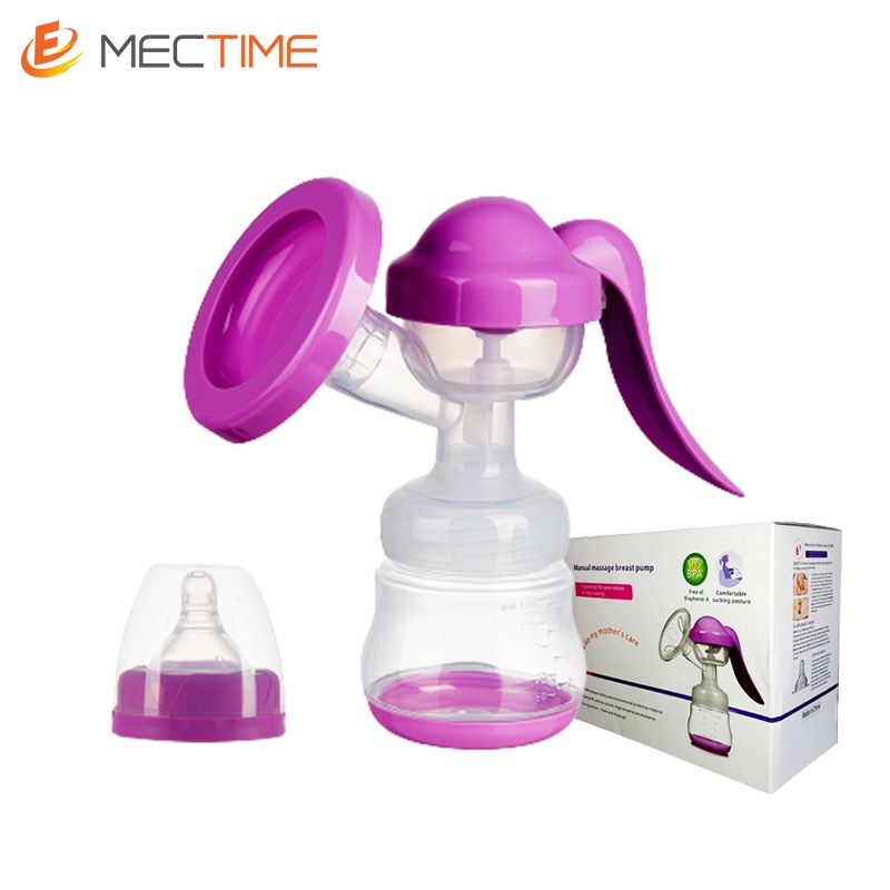 Manual Breast Pump 150ml Bottle Feeding- Purple