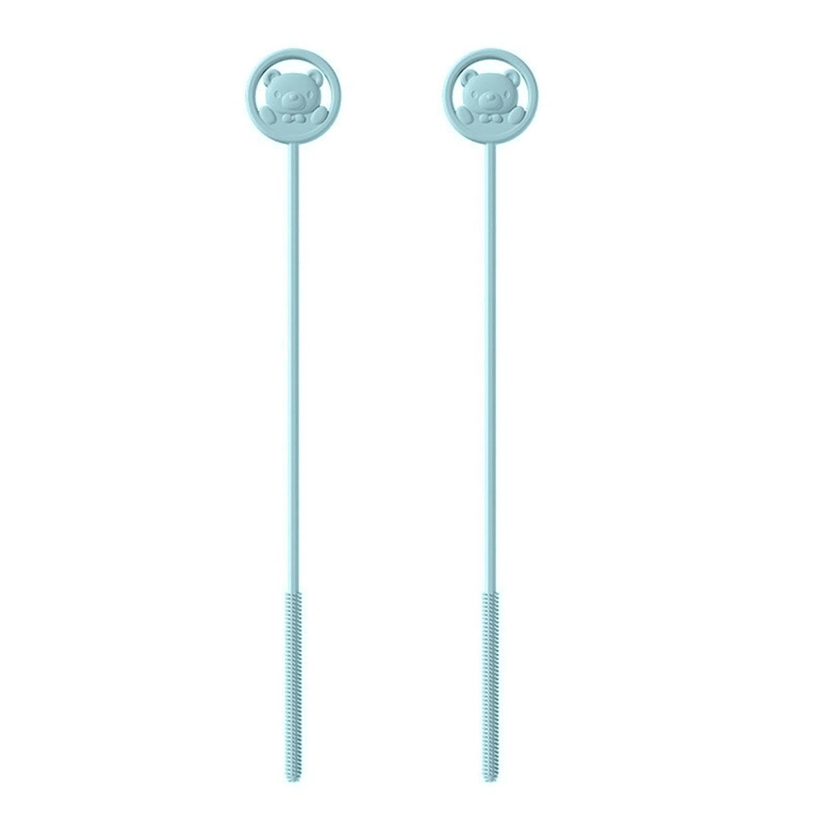 Extra Long Pipe Cleaner Sips 3-pack Reusable Straw amp Lid Brushes Blue