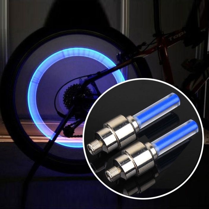 2 PCS Wheel Tyre Lamp With Battery For Car / Motorbike / Bike(Blue Light)