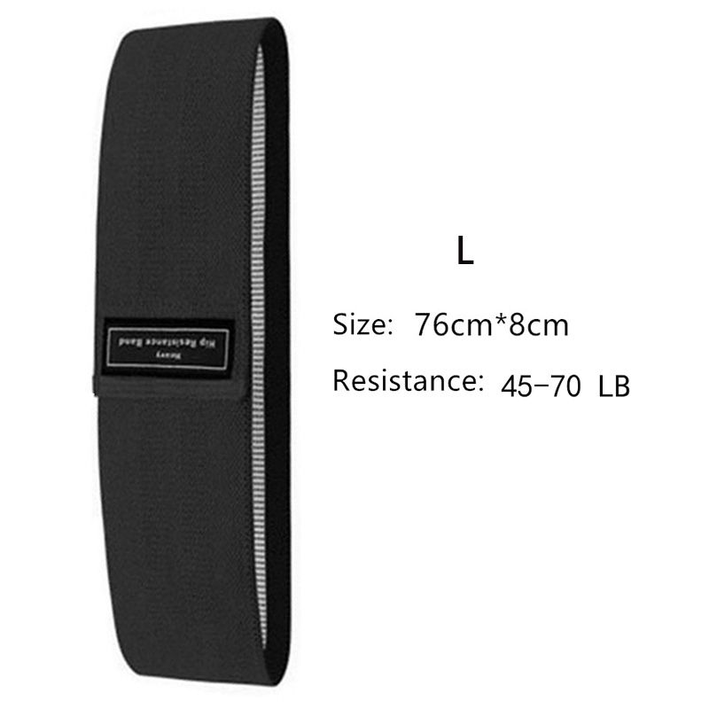 Non Slip Latex Resistance Band Set Peach Hip Sport Elastic Bands Portable Home Gym-black