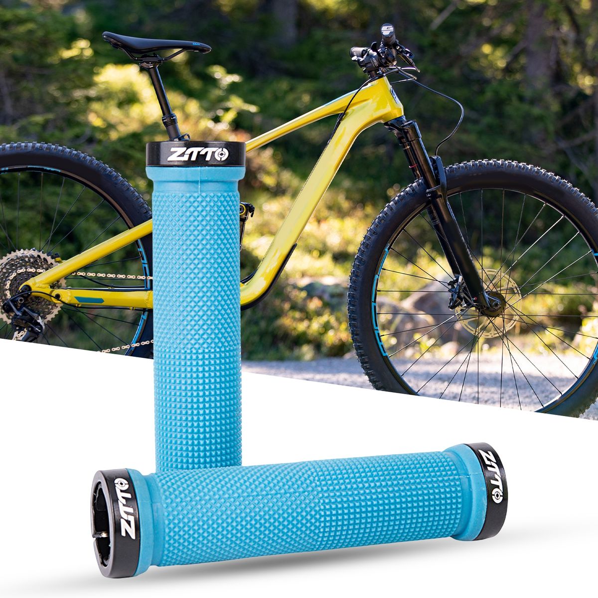 1 Pair Handlebar Cover Anti Corrosion Bike Handle Grips Blue
