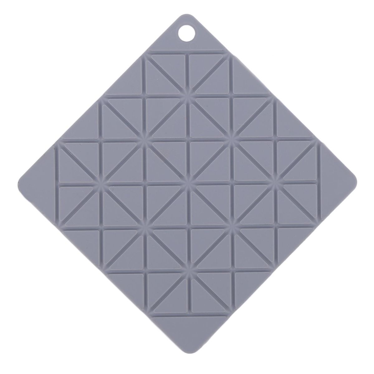 Heat-Resistant Silicone Pad Drink Cup Coaster Square + Gray