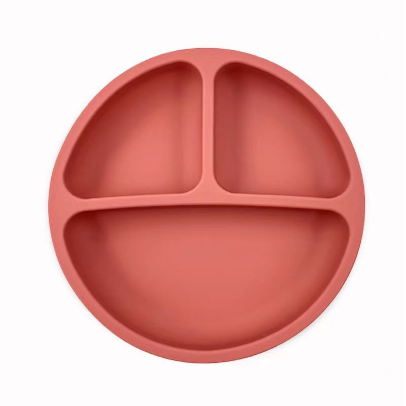 Silicone Baby Tableware With Suction Cup Toddler Plate And Portable Fork Spoon Kids Food Bowl Set D