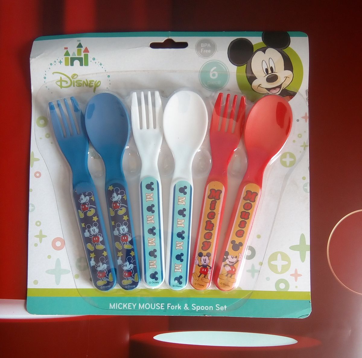 Children Mickey Mouse Fork And Spoon Set