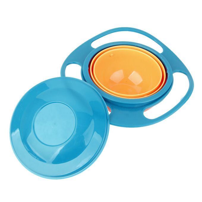 Non Spill Feeding Toddler Gyro Bowl 360 Rotate Baby Kids Avoid Food