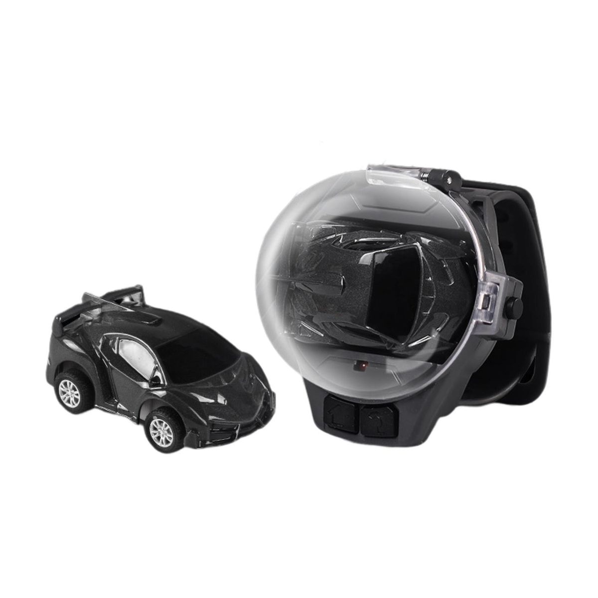 1 Set Mini Car Toy Cartoon Watch Remote Control Racing Car Toy Black