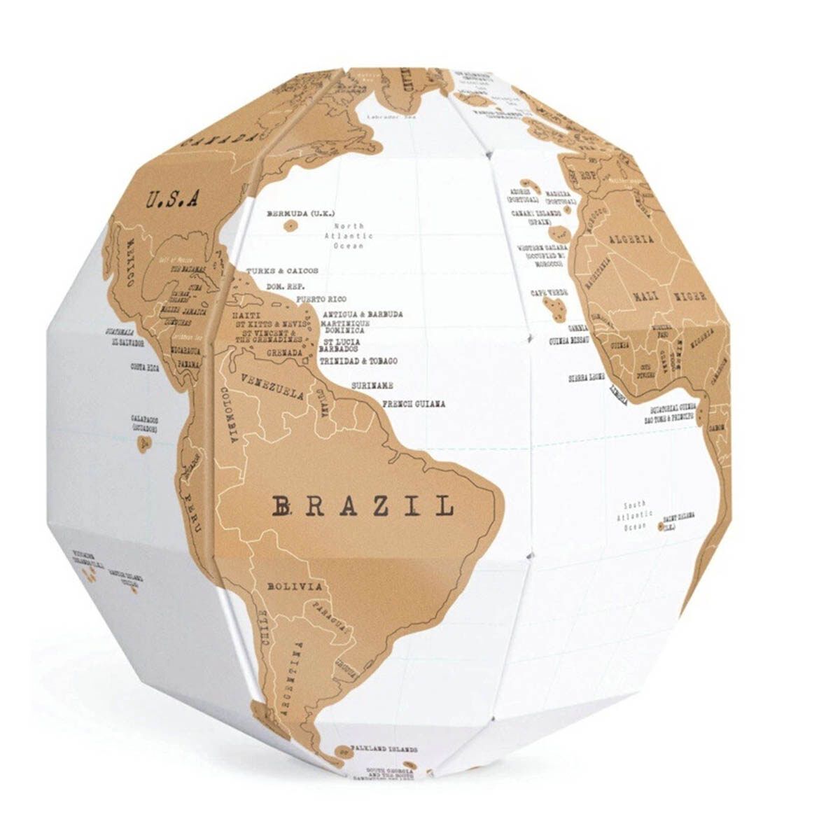 Tellurion Three-dimensional Map Globe DIY Globe Assembly Travel Notes